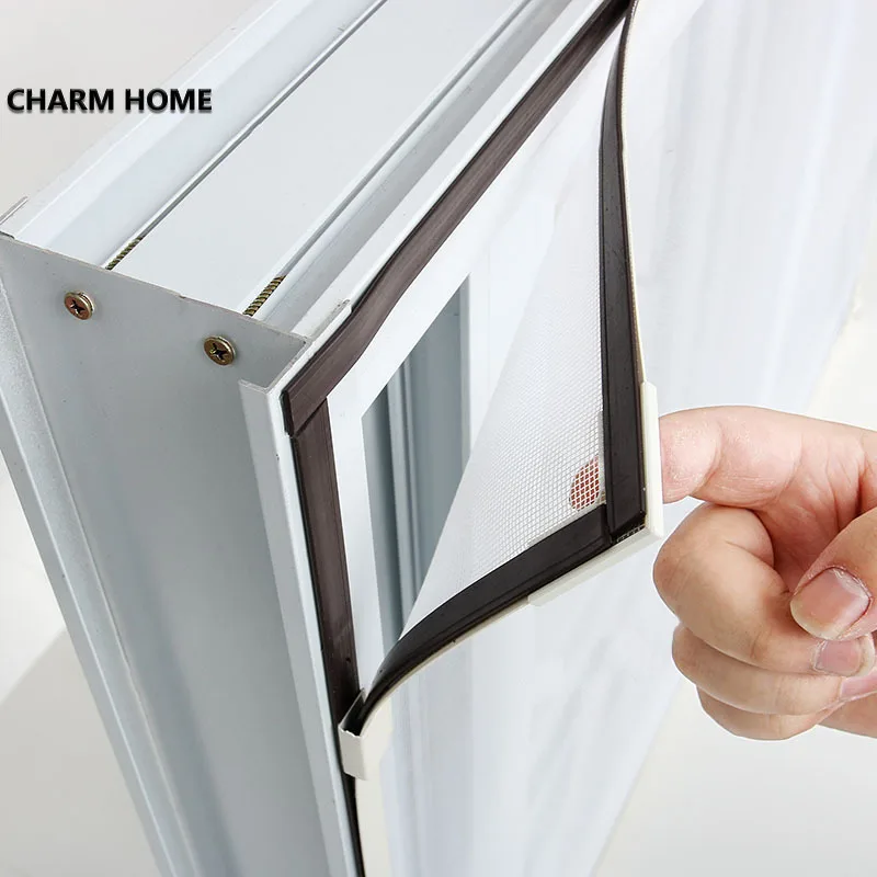 household self-adhesive magnetic mesh,mosquiteras para ventana, invisible screen window,mosquito net，Automatic shutdow