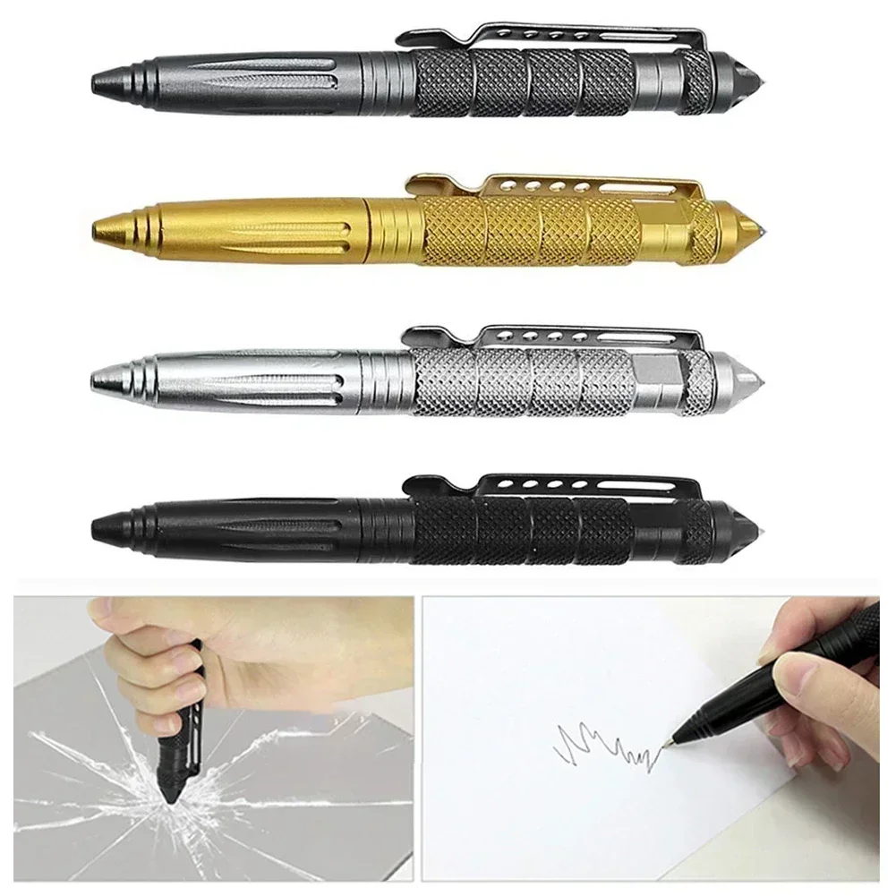 Stylo DulDefense multifonctionnel avec tête en acier au tungstène, stylo multifonction EDC, extérieur, autodéfense B2