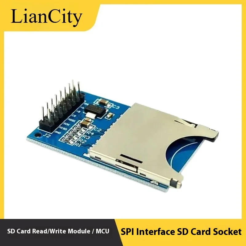 Easy Data Transfer SD Card Module SPI Interface Read Write for Microcontroller with Socket