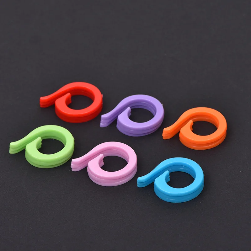 Plastic Stitch Markers Colorful Counting Rings Open Comma Rings Knitting Sewing Markers 1000pcs