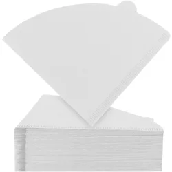 100pcs Coffee Filter Paper Holder Disposable Conical Filter Paper Natural Wood Fiber Suitable for Baristas To BrewCoffeeManually