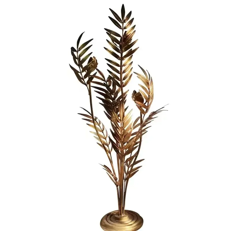 

French palm leaf floor lamp, living room dining room art lamp, B & B hotel creative soft lighting