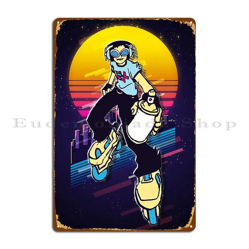 Jet Set Radio Beat 80s Retro Metal Sign Personalized Garage Decoration Party Wall Decor Tin Sign Poster