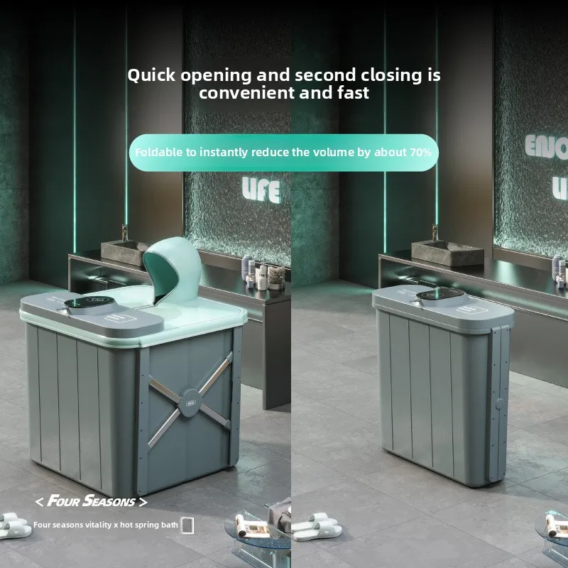 Jiashu Bath Bucket Adult Foldable Constant Temperature Heating Bath Bucket Free Installation Bathtub Children's Household Bath B