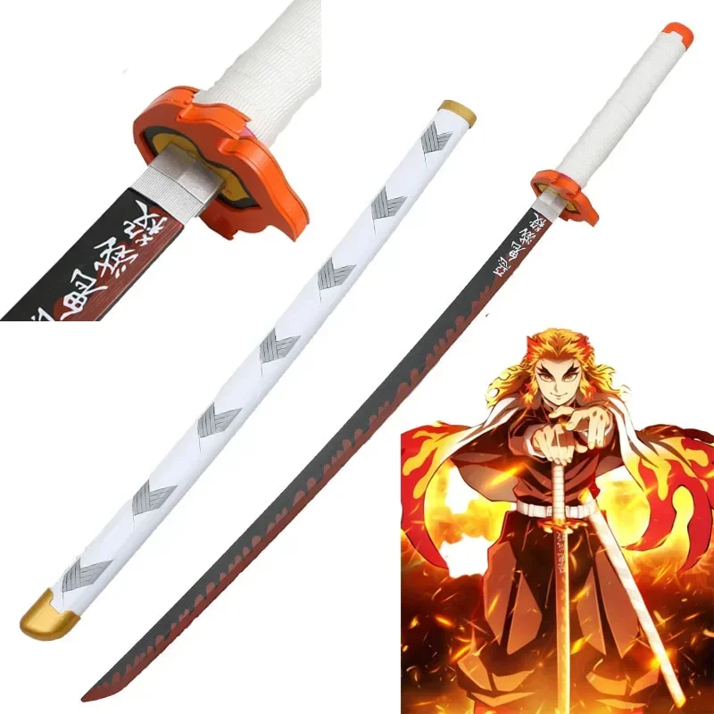 Cosplay Anime Pattern Hagashi Akihito 41inch Sword Katana Role Play Demon Slayer Satoman Tanjiro Wood Weapon Prop 104cm