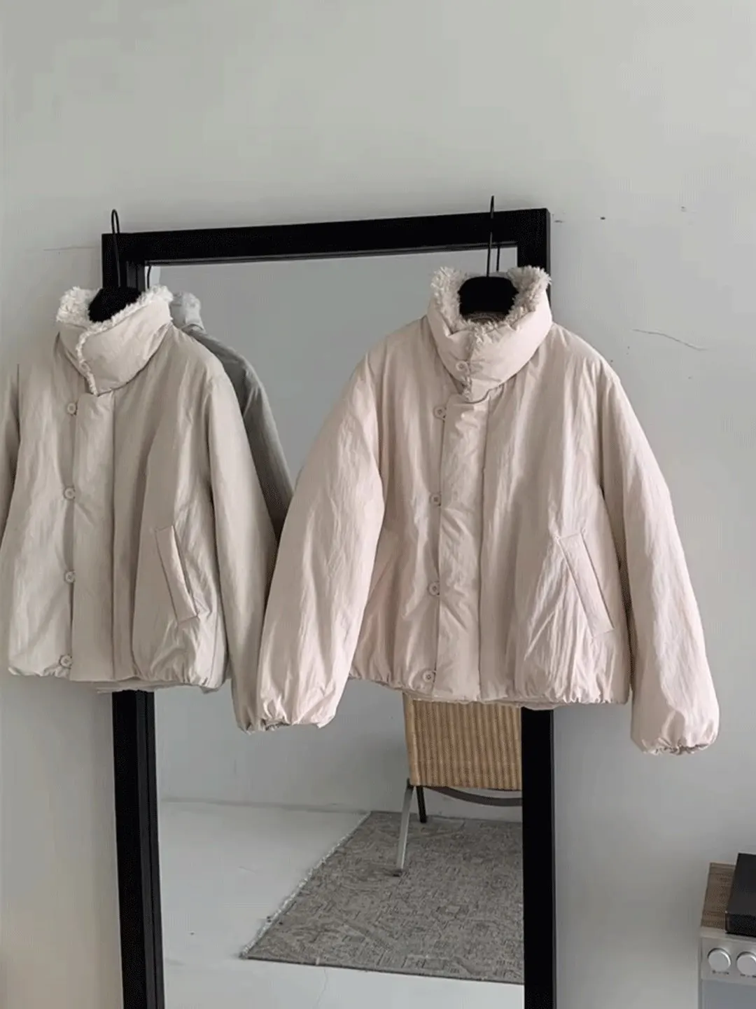 

Korean Sle ort Bread Coat Women's Warmth Faionable Unique Cotton Jaet Winter New Arrival Loose Fit Cotton Padded