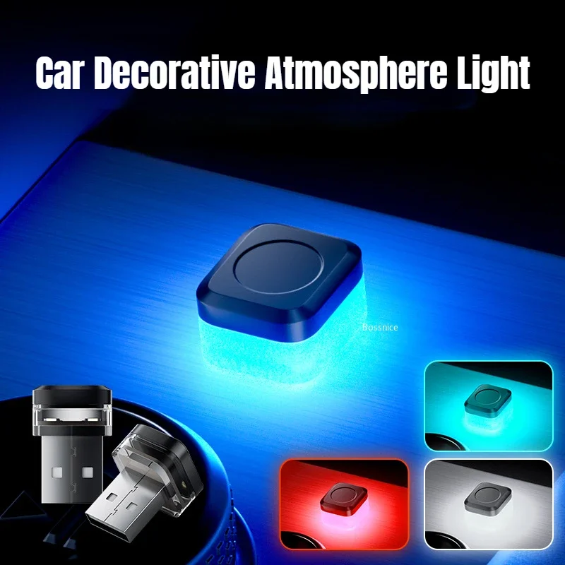 Universal Car USB Decorative Atmosphere Light Car Atmosphere Light Family LED Night Lamp 2024