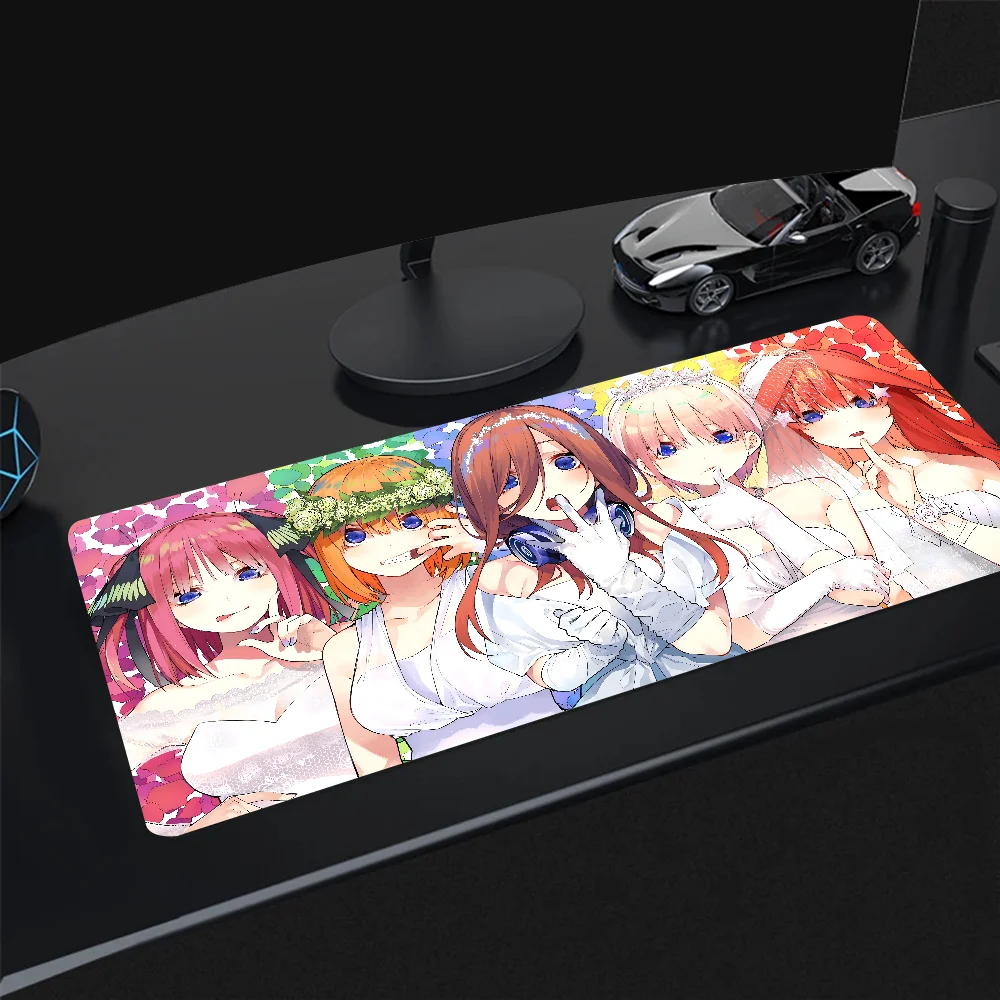 T-The quintuplets quintuplets mousepad แผ่นเมาส์สำหรับเล่นเกมส์ขนาดใหญ่ lockedge thickened คอมพิวเตอร์คีย์บอร์ดแผ่นรองปูโต๊ะตั้งโต๊ะ