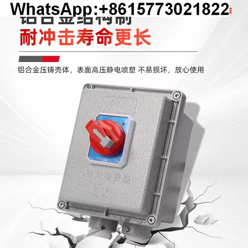 防爆サーキットブレーカー-2p-3p-10a25a32a63a-コントロールボックス漏電保護空開口部