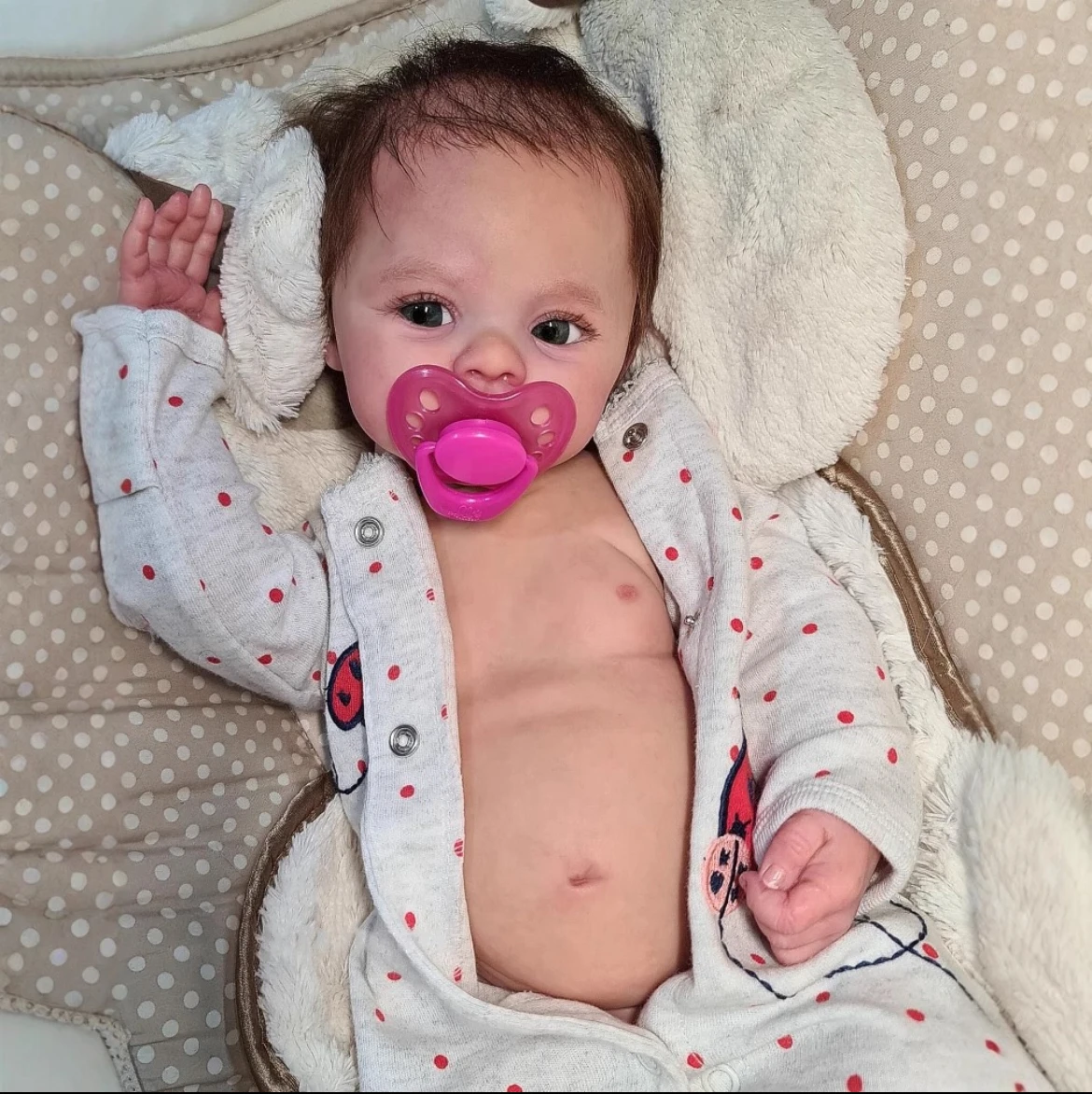 Lifelike 19-Inch Reborn Doll Meadow with Hand-Painted 3D Skin&Realistic Veins - An Ideal Birthday Christmas Gift for Children
