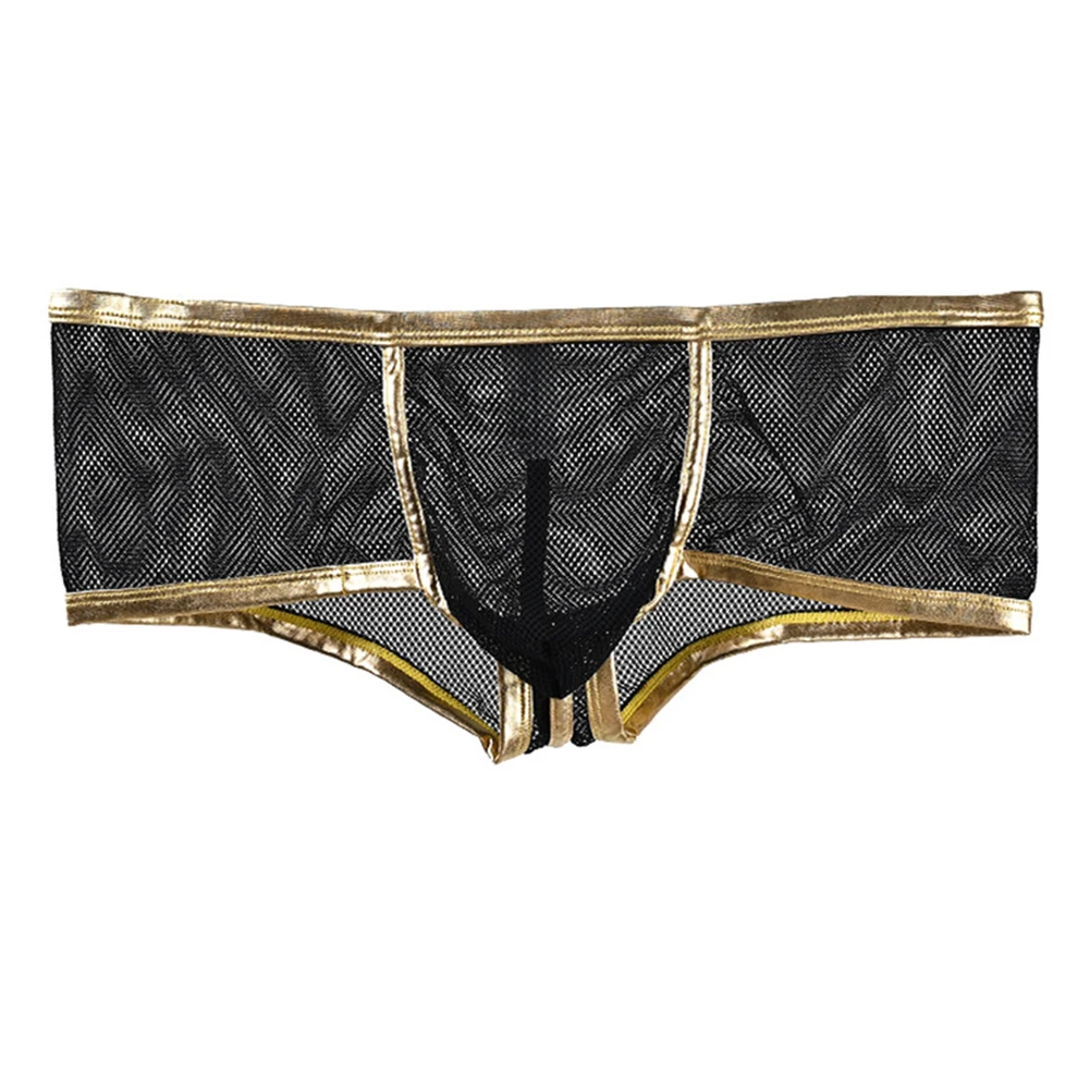 Comfortable Men's Low Waist Briefs with Breathable Mesh Fabric and Pouch Stretch Nylon Spandex Underwear for Active Lifestyle