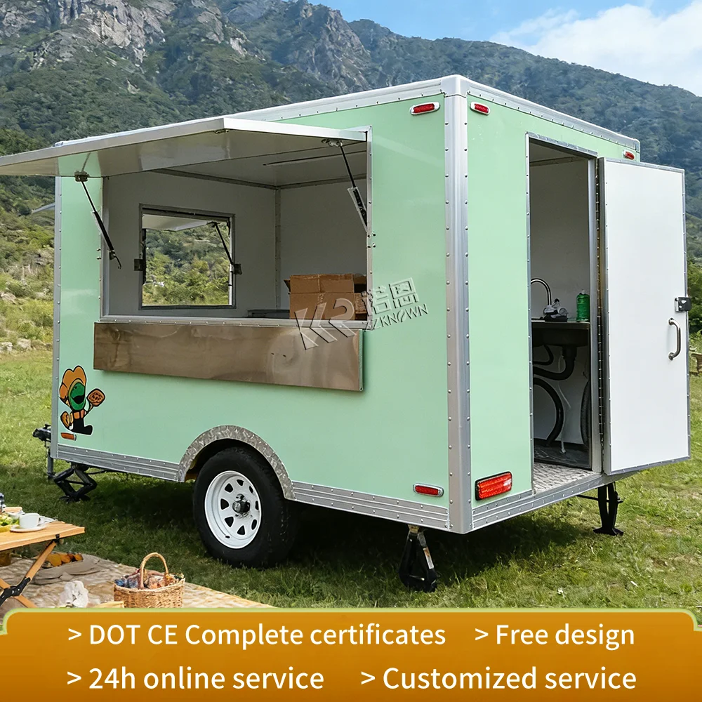 

Professional Pizza Burger Food Trailer Waffle Dessert Catering Trailer Mobile Snack Street Food Truck for Outdoor