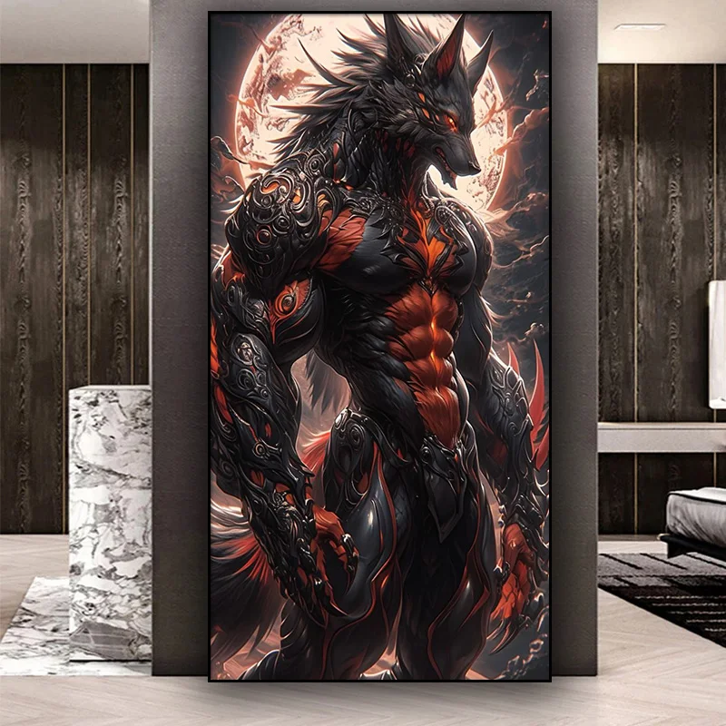 

mysterious werewolf DIY Diamond Painting New 2024 jewelry Cross Stitch Kit Diamond Mosaic For amazing Man Large Home Decor Gift