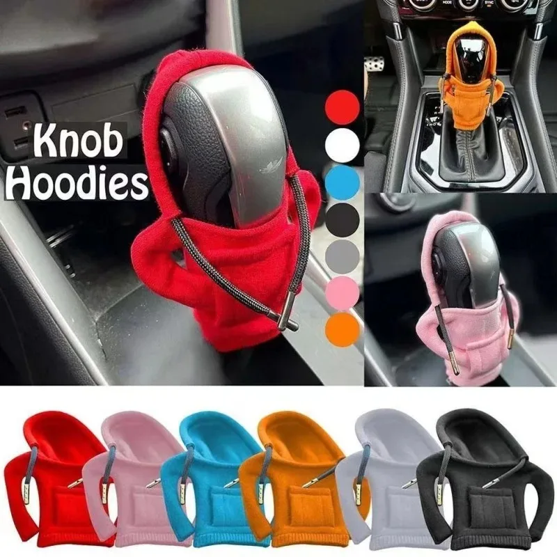 Hoodie Car Gear Shift Cover Fashion Gearshift Hoodie Car Gear Shift Knob Cover Manual Handle Gear Sweatshirt Change Lever Cover