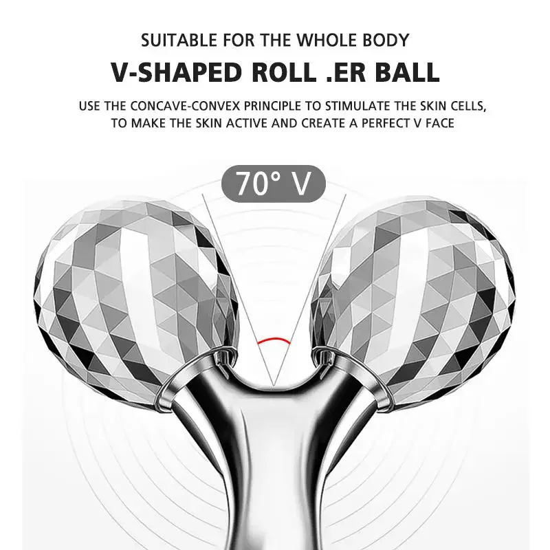 أسطوانة تدليك الوجه ثلاثية الأبعاد على شكل Y 360 درجة ° الدورية شد الوجه ثبات الوجه التخسيس مزيل مدلك الوجه أداة العناية بالبشرة #5