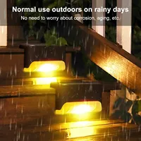 4Pcs Stair LED Solar Lamp Waterproof Outdoor Garden Light Pathway Yard Patio Steps Fence Lamps Garden Decor Solar Light Outdoors