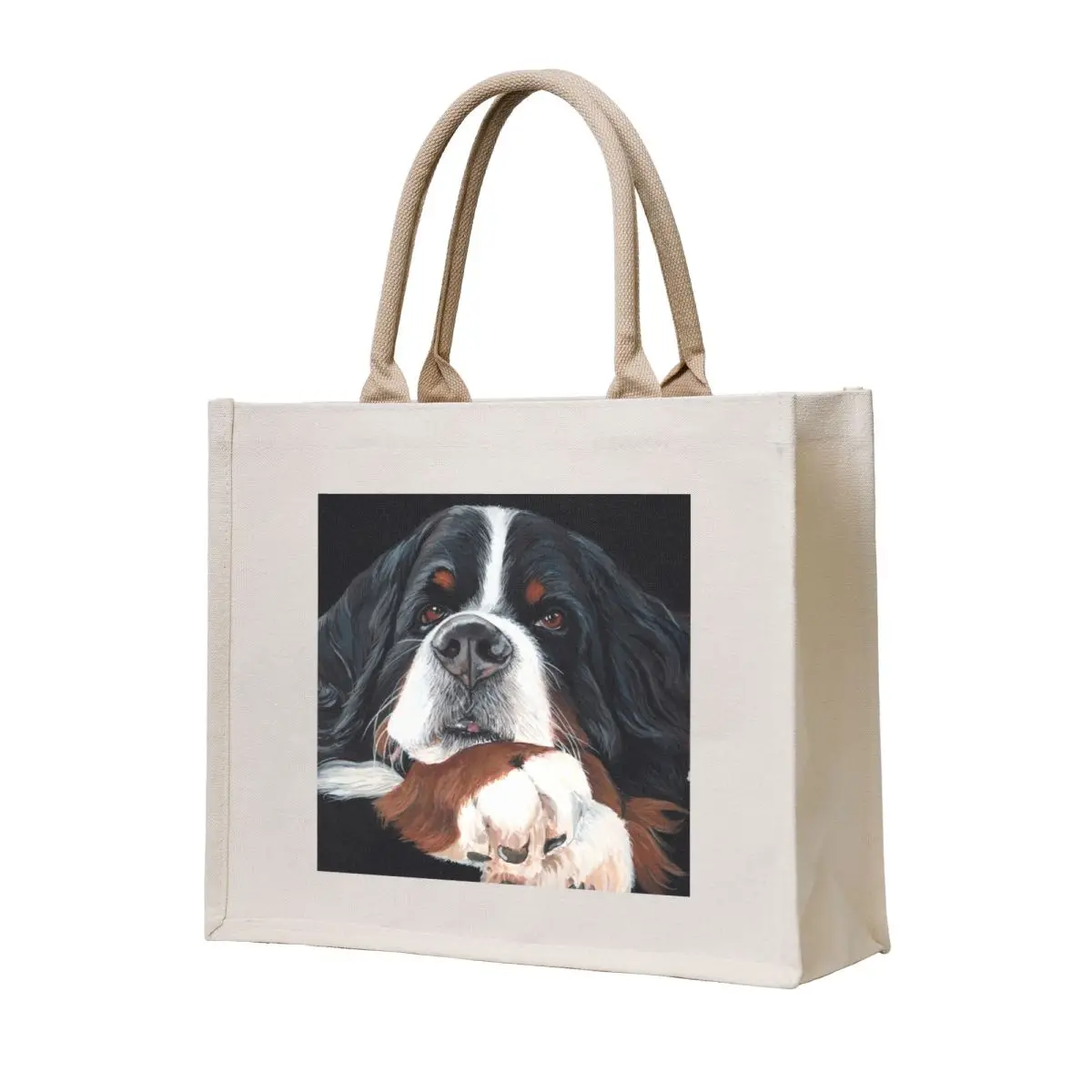 

Best In Black Tote Bag Canvas bag canvas tote bags cute tote bag Portable shopping