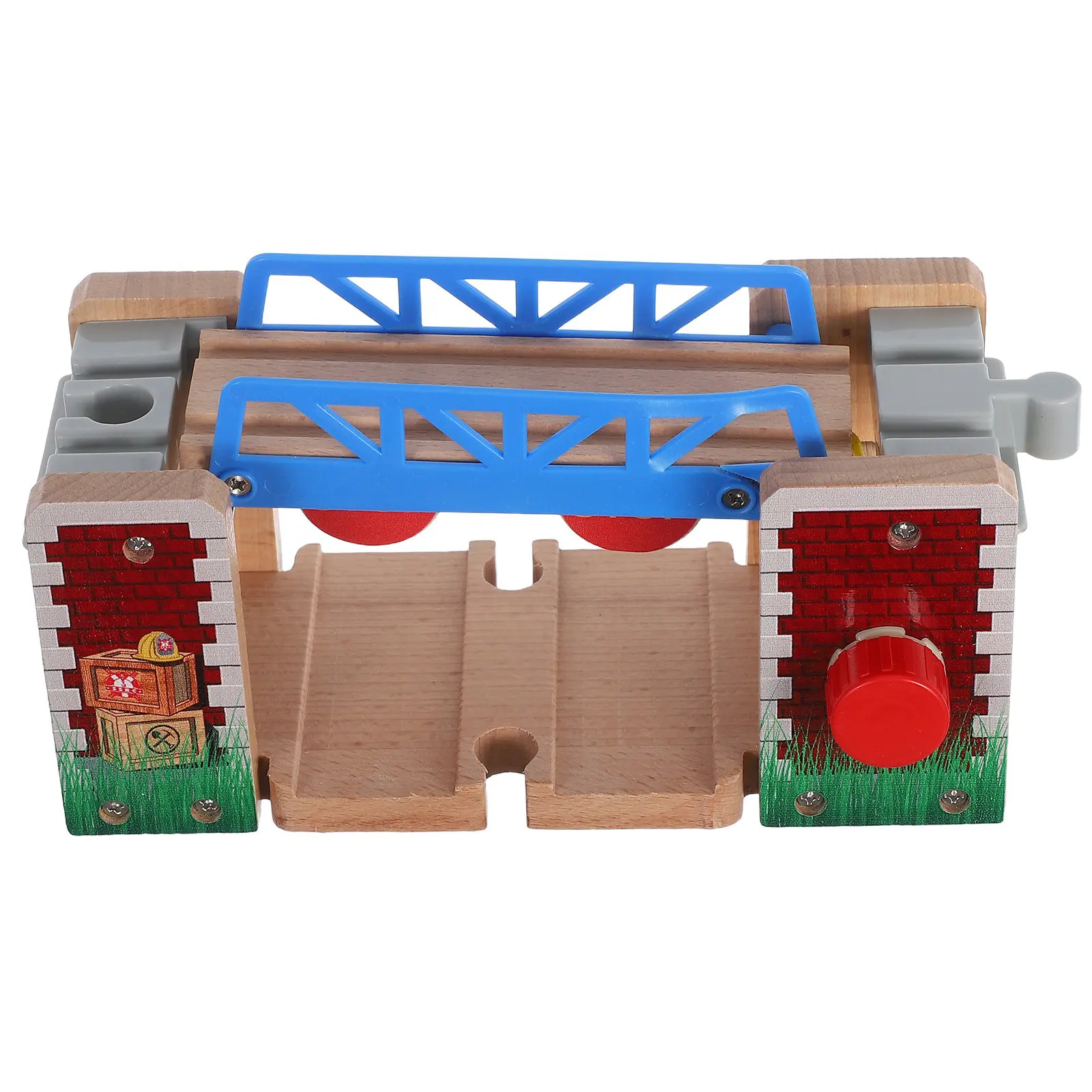 

Wooden Train Railway Bridge Controllable Lifting Bridge for Track Set Educational Play for Kids Train Railway Wooden