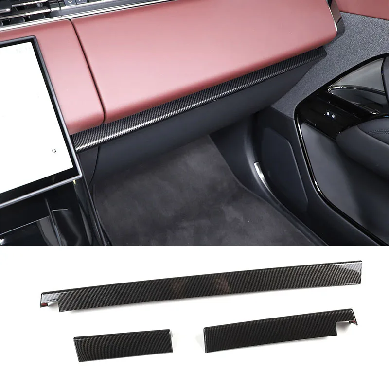 ABS Carbon Fiber Car Center Console Dashboard Trim Strips For Range Rover Sport RR Sport 2023 2024 LHD Accessories