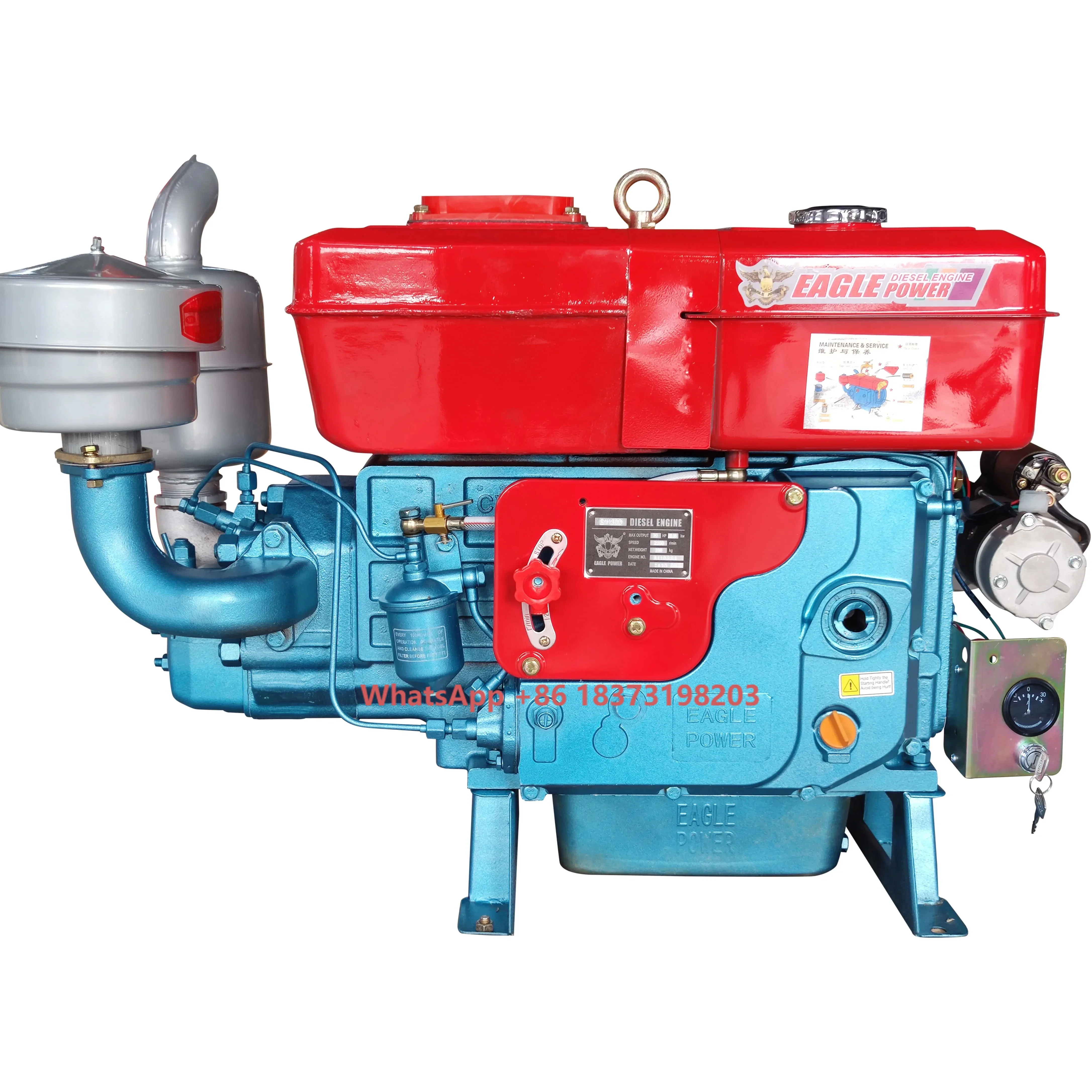 

2024 New Design Full-horsepower Small Horizontal bar Water-cooled Electric Start Tractor Engine