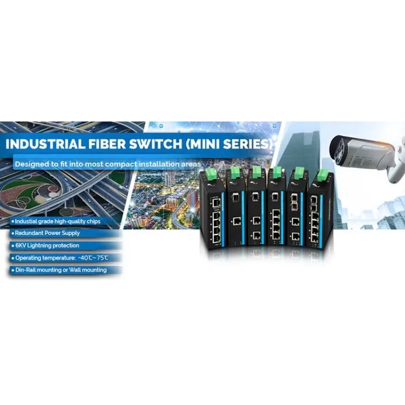 

2026unique 5-портовый гигиенический оптоволоконный коммутатор DC12V/24V/48V вход мощности промышленный коммутатор Ethernet