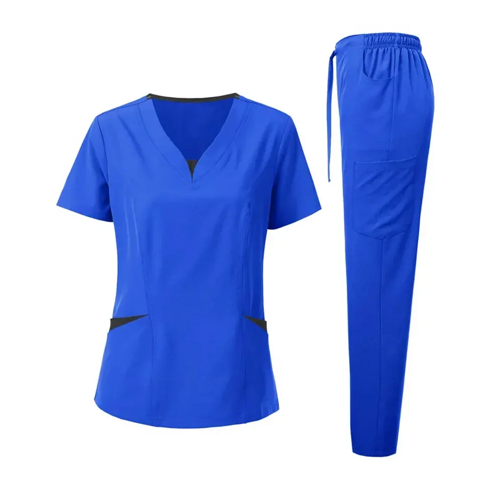 Najnowsze mundury pielęgniarki zestawy peelingów pielęgniarskich dentysta kliniczna odzież robocza kobiety mężczyźni medyczne kombinezony chirurgiczne uroda ubrania robocze