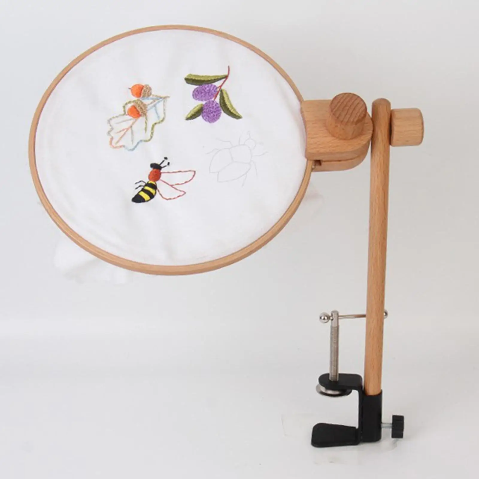 Embroidery Frame Lap Stand Embroidery Hoop Tool DIY Wood Cross Sttich