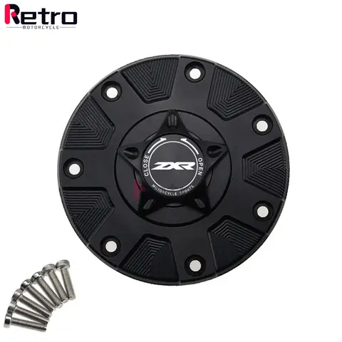 ZXR Bensintanklock för Kawasaki ZXR400 ZXR750 1991-1999 Motorcykeltillbehör CNC Aluminium Oljelock Motorcykel 8 best sales Kawasaki ZXR400 - №3