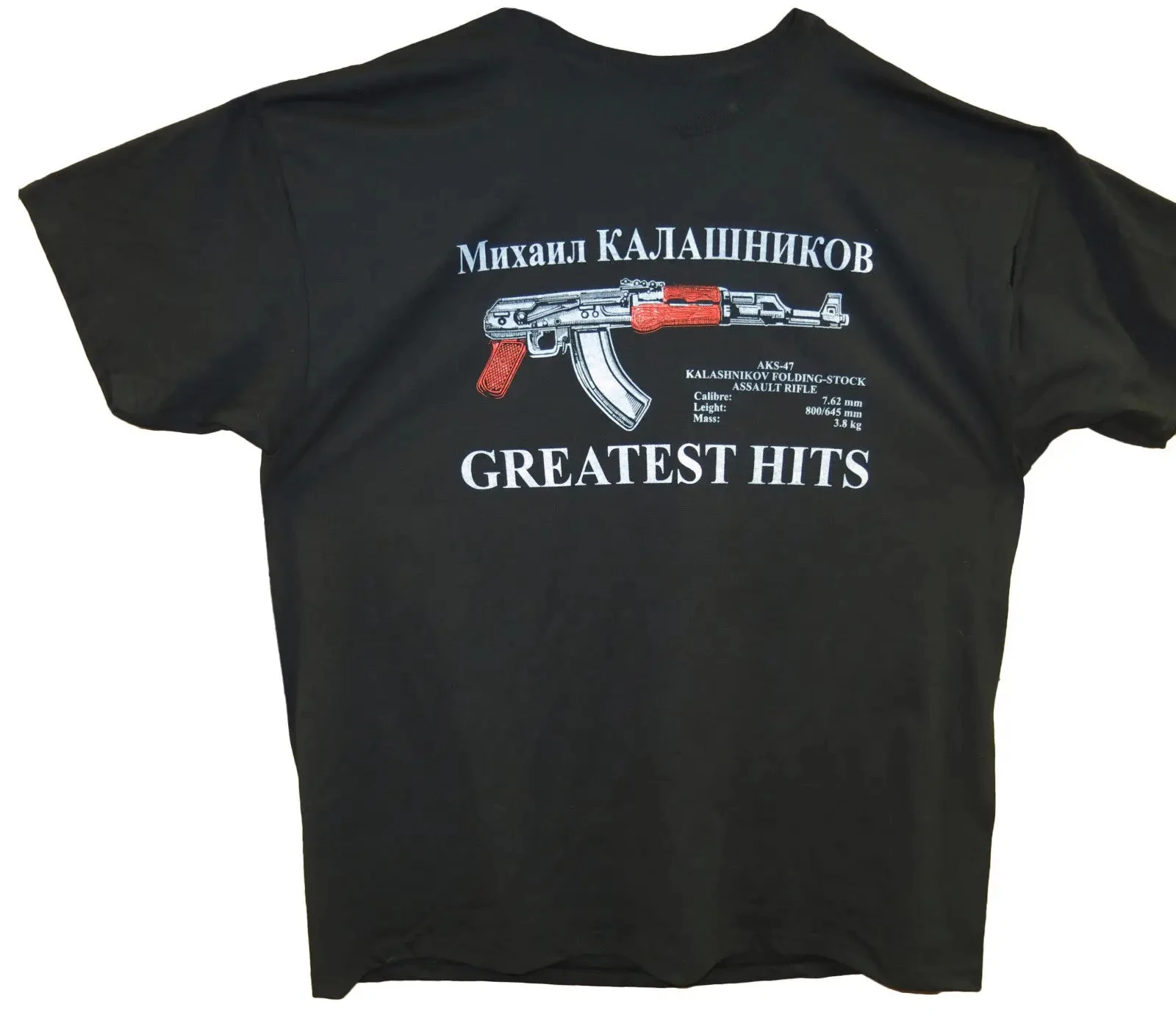 Soviet Russia Kalashnikov AK-47 Assault Rifle Greatest Hit Round Neck 100% Cotton O-Neck Summer Short Sleeve Casual Mens T-shirt