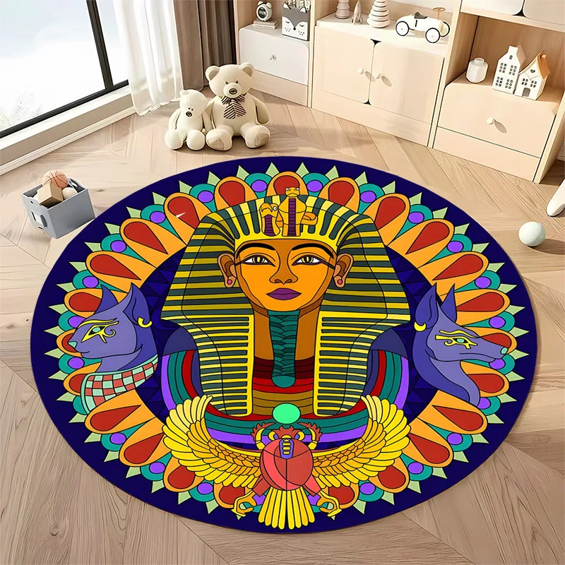 Free shipping! Egyptian-Themed Round Carpet for Living Rooms round carpet for home sofa bedroom, gift