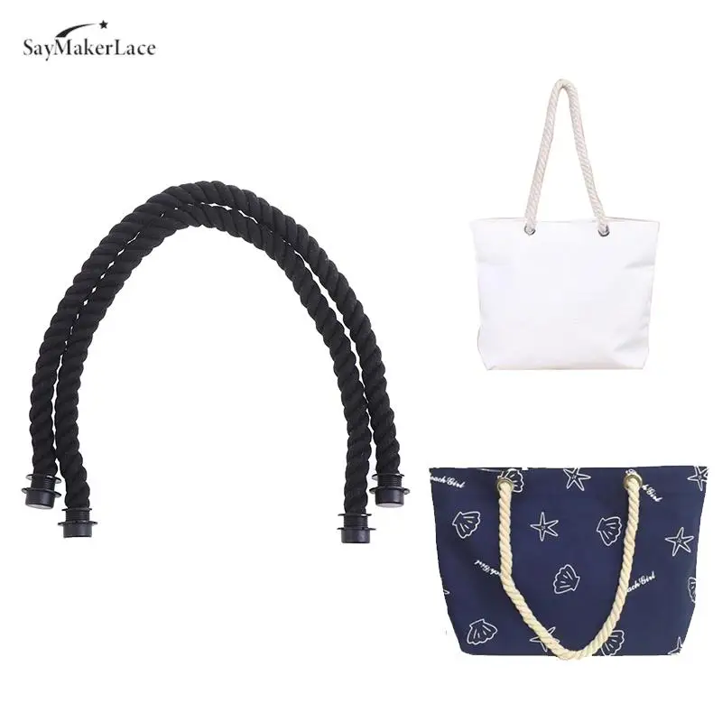 New 1 Pair Natural Hemp Rope Handle For O Bag Obag Women Handbag Classic Mini EVA Bag Hemp Handle Rope Luggage Accessories