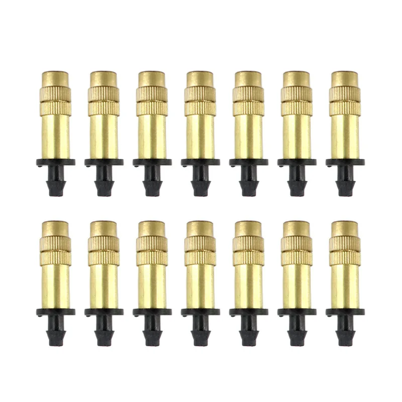 200/500Pcs Adjustable Misting Nozzle Gardening Water Irrigation Cooling Mist Particles Thread Brass Spray Sprinkler H4508