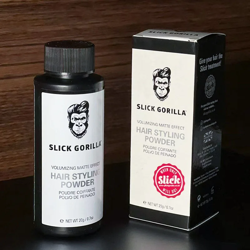 

Slick Gorilla Men Styling Powder Lasting Hair Styling Powder Matte Volumizing Thickening Fashion Hair Styling Powder Hair Care ﻿