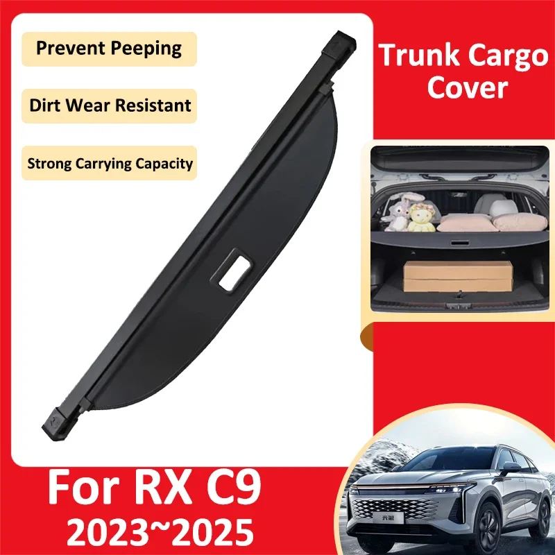 

Car Trunk Curtain For Exeed RX Yaoguang Omoda C9 2023~2025 Luggage Storage Adjustable Partition Protective Cover Auto Acesories