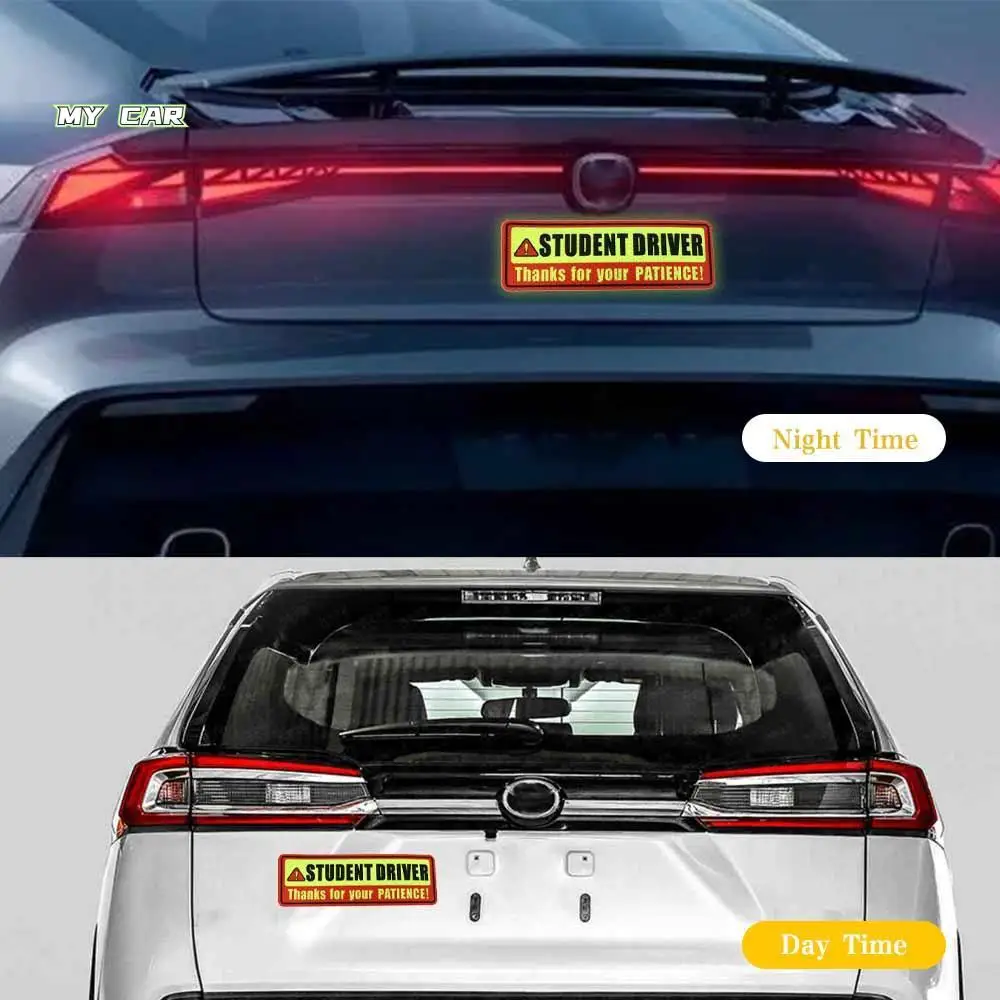 

Student Driver Student Driver Magnets Stickers Adhesive Tape Novice Driver Magnetic Reflective Stickers Rear Bumper Sticker