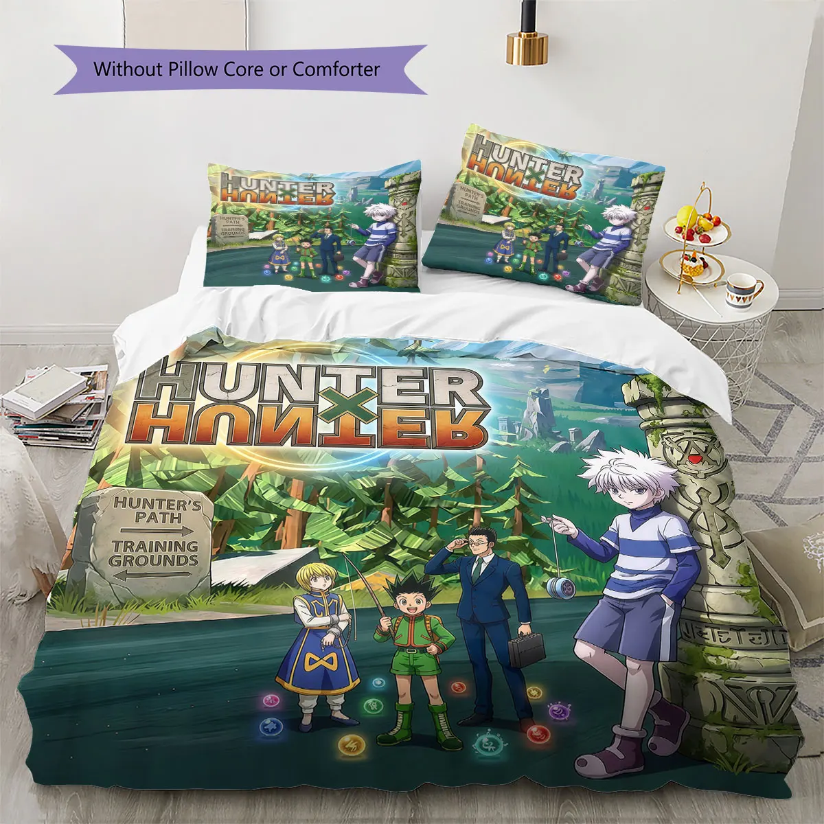 Afbeelding 4: Hunter x Hunter Comfor dekbedovertrek kinderbeddengoedset, extra grote maat kerstcadeaus verschillende maten beschikbaar -HE190