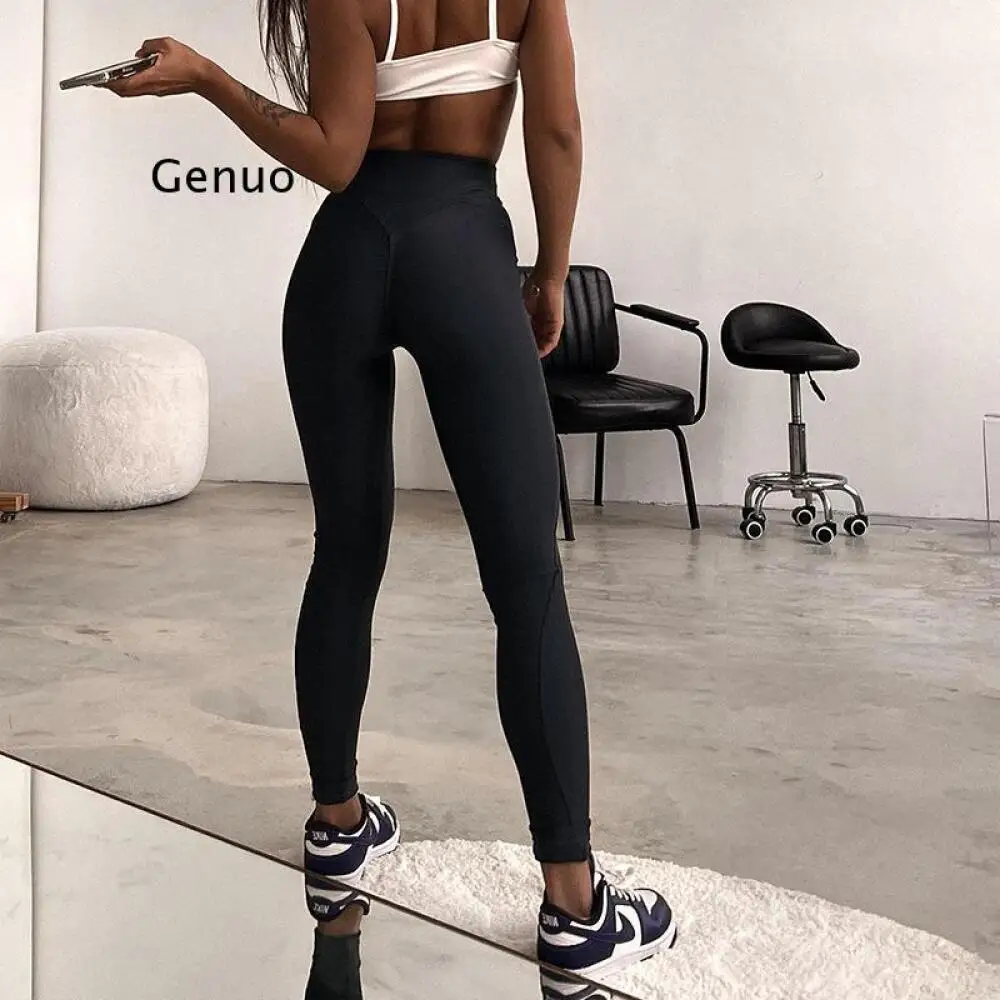 

Новые женские леггинсы в западном стиле, вязаные, с высокой талией, облегающие, для йоги, полной длины, спортивные, повседневные, утягивающие брюки