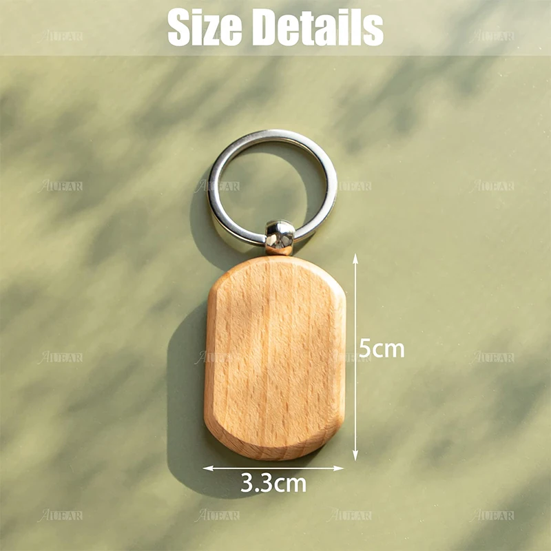 20 Stück Holz Schlüssel bund Rohlinge DIY Holz Schlüssel bund Rohlinge unvollendete Holz Schlüssel ring Schlüssel anhänger