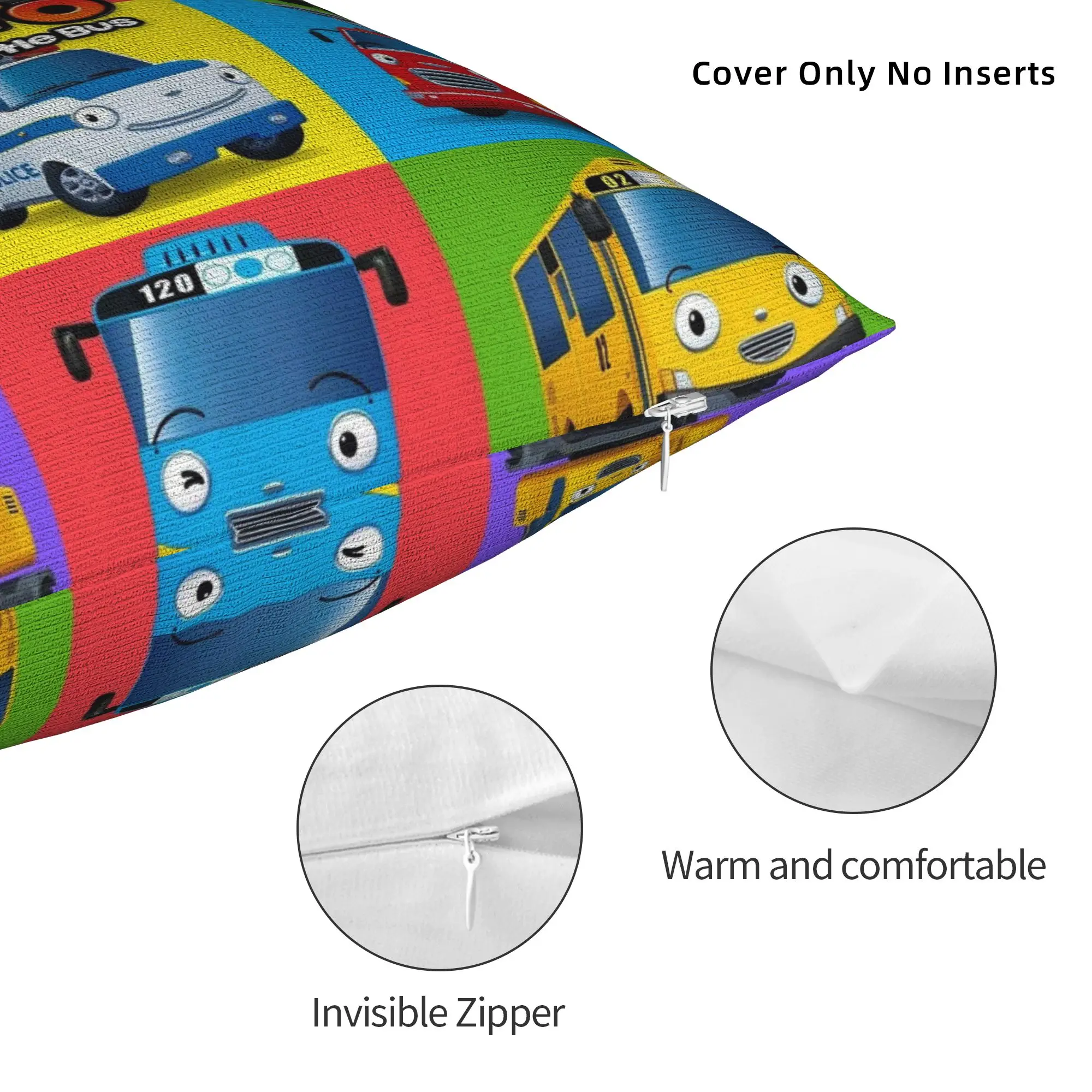 Tayo the Little Bus 4 Pillowcase Printing Polyester Cushion Cover Gift  Pillow Case Cover Home Square
