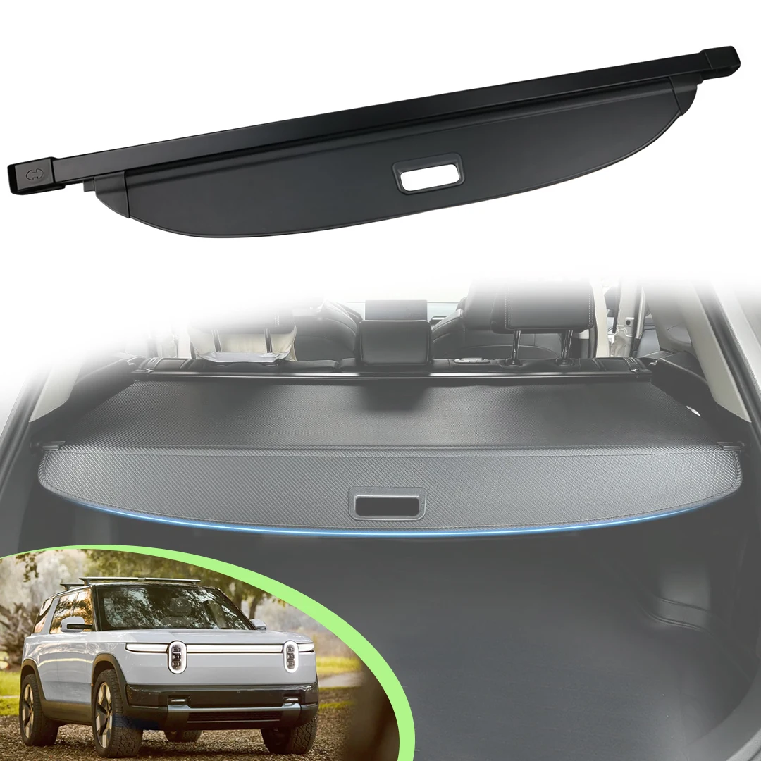 

Cargo Cover fits for Rivian R1S 2022-2025 2026Retractable Trunk Cover Shield Shade Privacy Screen Accessories