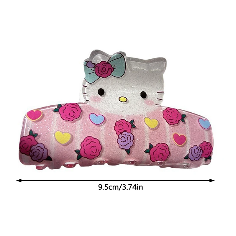 Kawaii Sanrio Y 2K Hello Kitty Haarklauw Clip Cartoon Schattig Meisje Haai Clip Haarspeld Mode Clip Haar Accessoires Cadeau