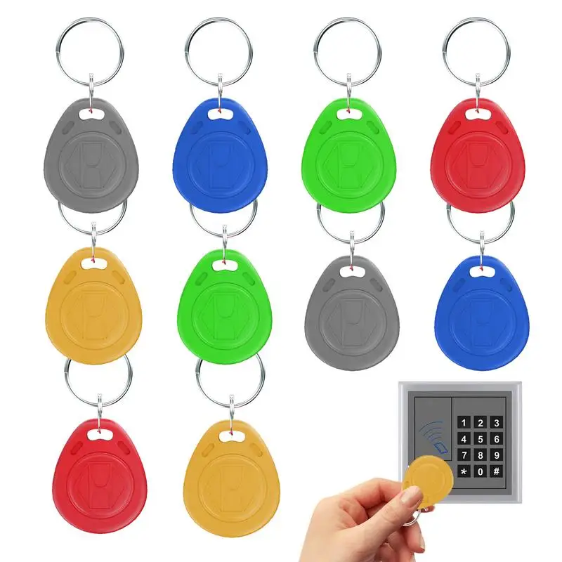 Door Access Key Fob 125KHz Fob Tag For RFID 10pcs Waterproof Sensitive Sensing Drop Resistant Read Only IC Card Fob For Security