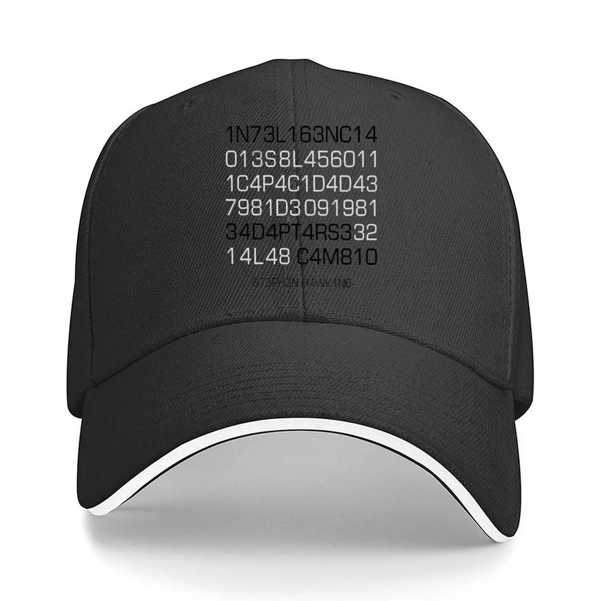 Stephen Hawking Leetspeak Intelligence Code Pattern Hip Hop hat Fashion Outdoor Sports Sandwich Baseball Cap