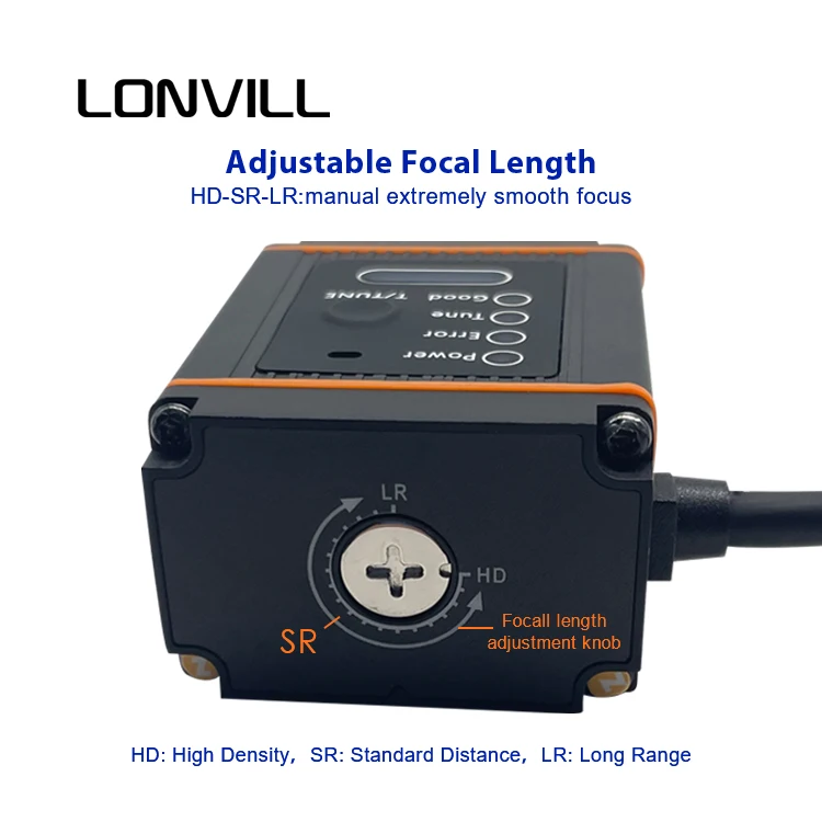 Pemindai Barcode Industri Reader Ethernet Fixed Mount Pemindai Kode QR, Pemindai Barcode Industri 2D untuk Dijual