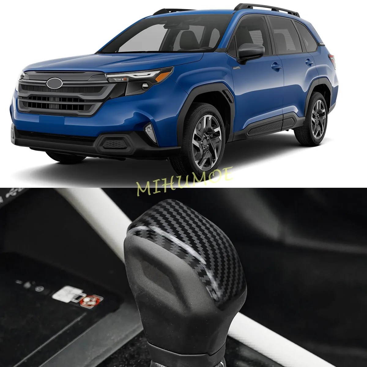 

Abaiwai Carbon Fiber Car Interior Gear Shift Knob 3d Cap Trims For 2025-2026 Subaru Forester Sport/premium/limited Hybrid