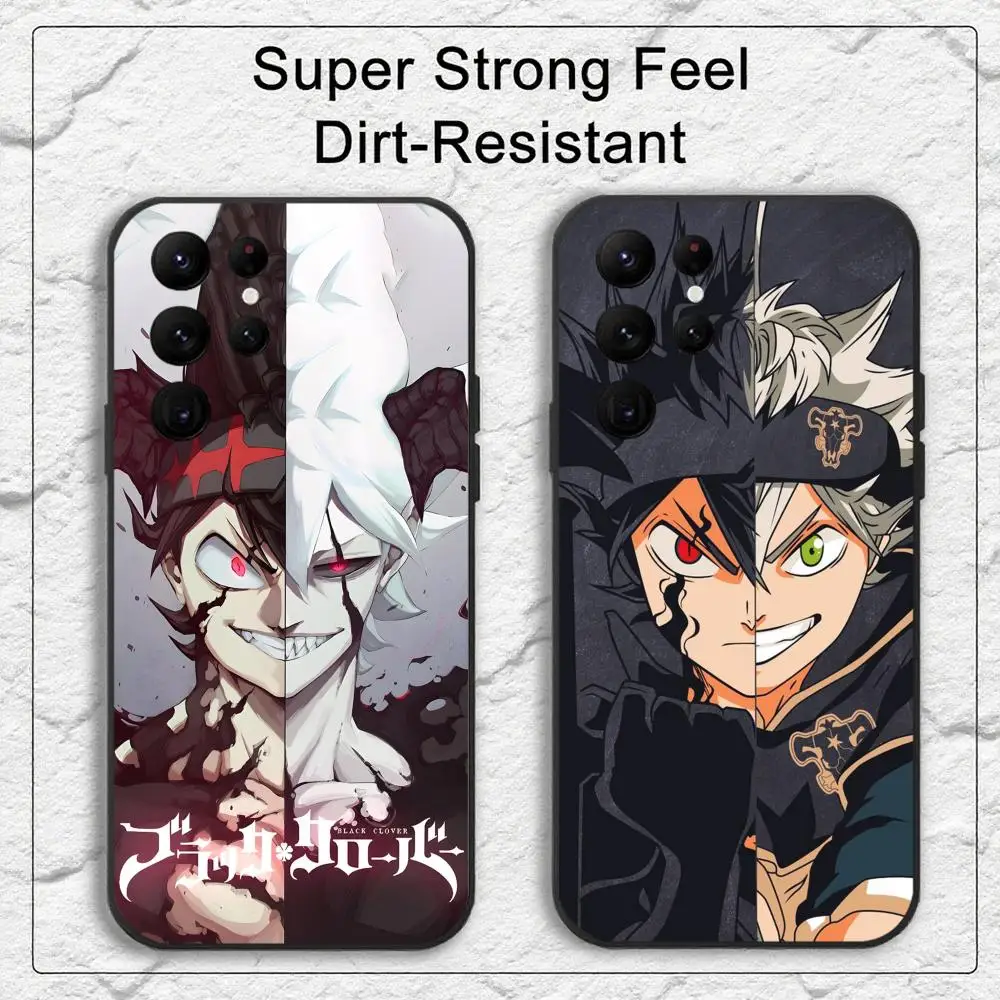Funda de teléfono Black Clover Anime para Samsung S Series S20 S21 S22 S23 S24 FE Plus Ultra TPU, funda suave y agradable para la piel