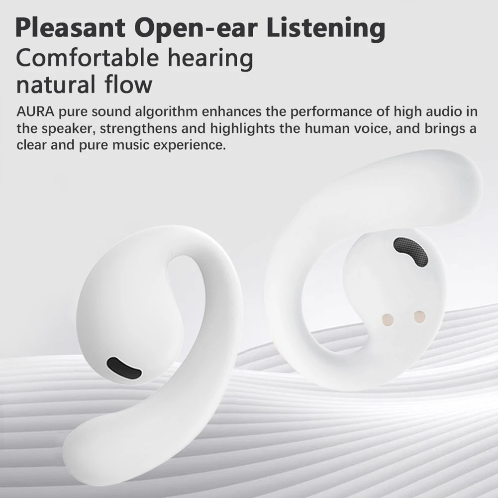 Wireless Noise Cancelling Earbuds Bluetooth 5.4 Bass Stereo Earbud IPX4 Water Sweat Proof Headphones White