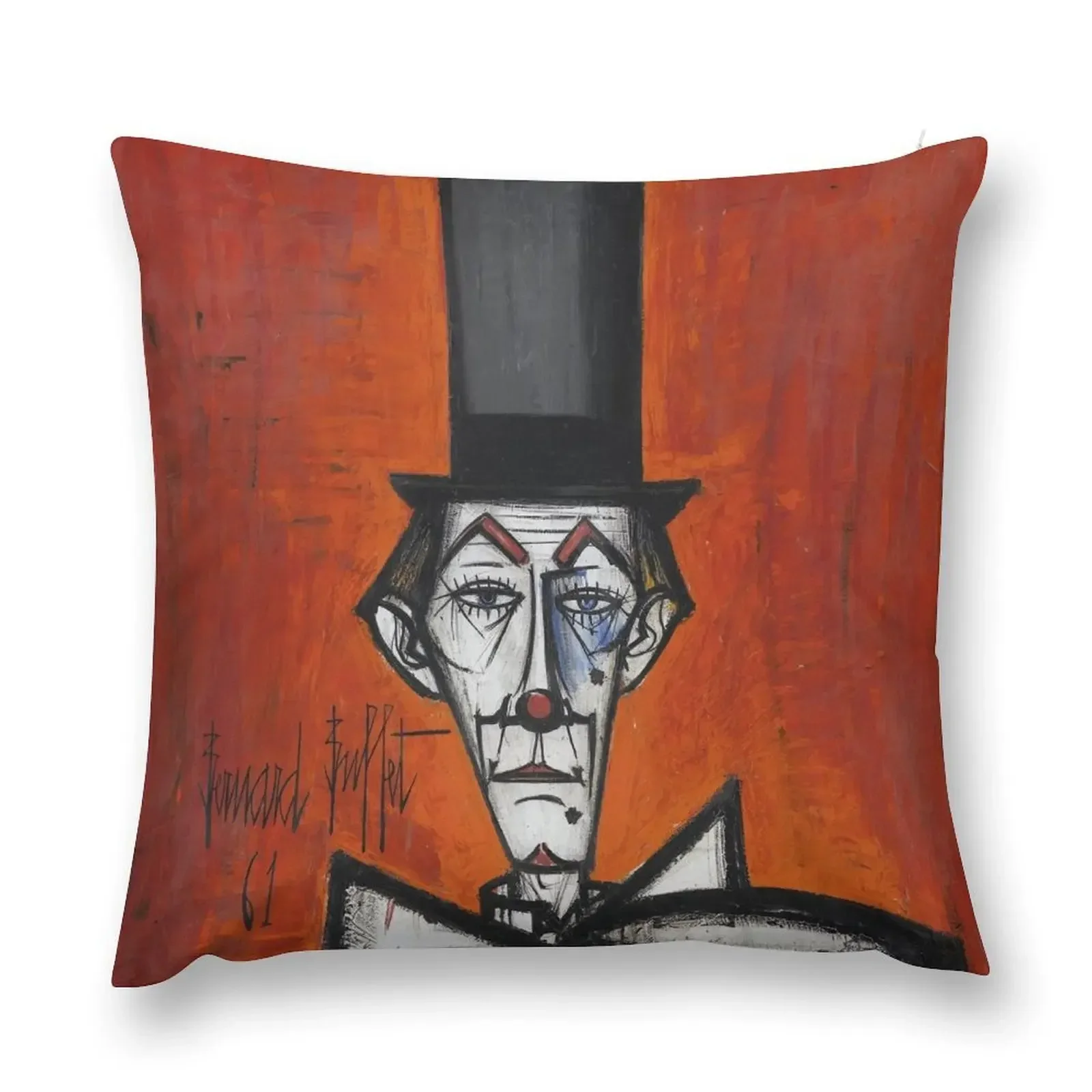 

Tete de Clown - Bernard Buffet Throw Pillow Covers For Sofas Sofa Decorative Covers luxury sofa pillows pillow