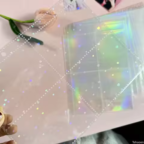 10pcs 1-4 Grid Kpop Binder Photocard Holder Interstitial Star Chasing Photo Small Card Collect Hollow Album Inner Page포토카드 바인더