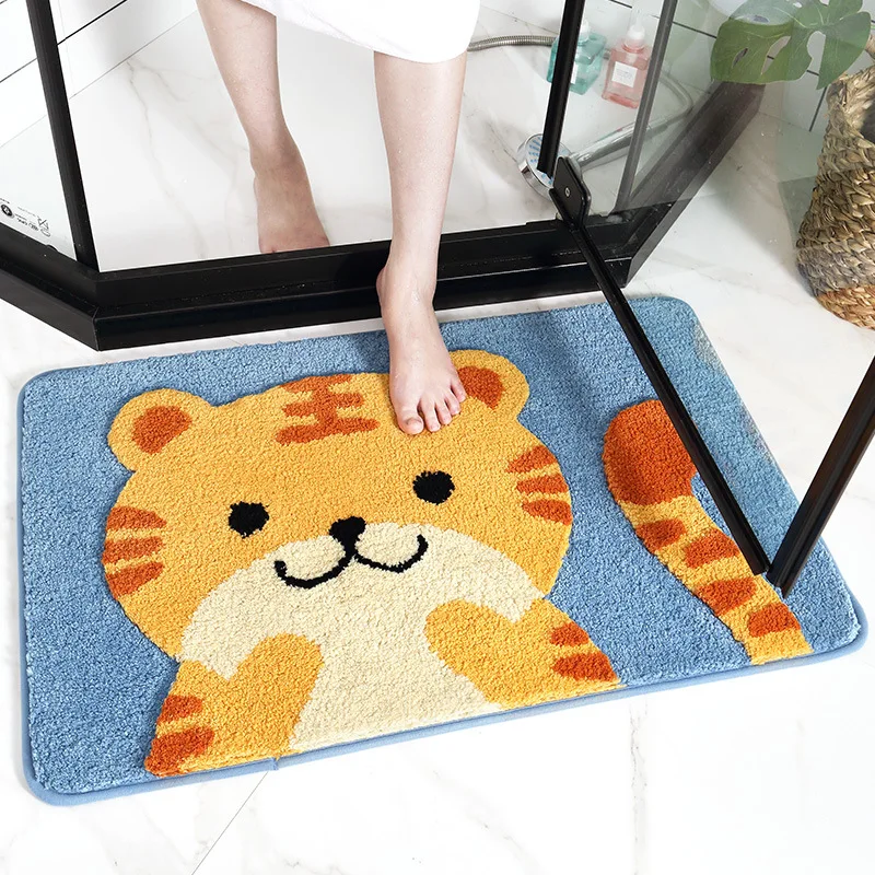 

Japanese Cartoon Microfiber Bath Mat High and Low Fluff Craft Super Soft Absorbent Bathroom Door Mat Anti-slip Bath Rug Carpet